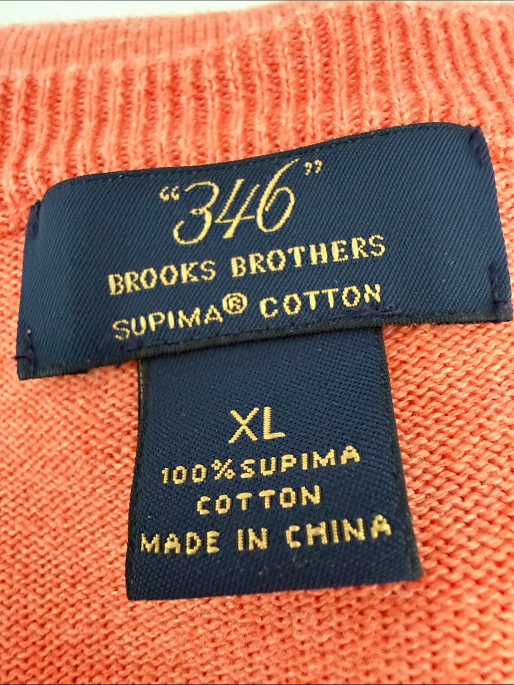 Brooks Brothers Supima Cotton Crewneck Sweater - Coral